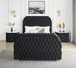 Natalia - King Upholstered Bed With Decking Board Set - Black