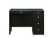 Morgan - Vanity Desk With Glass Top, LED Mirror & Stool - Black