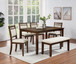 Avasa - 6 Piece Dinette Set - Dark Brown / Beige