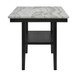 Marbel - 5 Piece Faux Marble Counter Height Set - Dove / Black