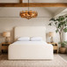 Fira - Linen Textured Fabric Upholstered Bed