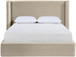 Kendall - Velvet Upholstered Bed - Cream