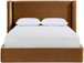 Kendall - Velvet Upholstered Bed - Saddle