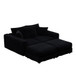 Convertible Deep Seat Sofa With Soft Pillows And Ottomans