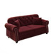 Upholstered Chesterfield Sofa With Nailhead Trim And Rolled Armrests
