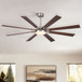 Large Ceiling Fan With Dimmable LED Light 8 Blades Remote Control, Reversible DC Motor