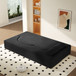 Modern Floor Sofa With 2 Pillows, Convertible Twin Size Folding Mattress For Living Room