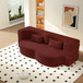 Modern Floor Sleeper Sofa Bed With 2 Pillows, Convertible Twin Size Folding Mattress For Living Room