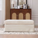 Wide Modern Upholstered Ottoman Foot Stool