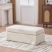 Wide Modern Upholstered Ottoman Foot Stool