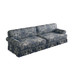 Luxuriously Comfortable Cloud Couch Sofa With Elegant Rolled Arms & Pleated Skirt Design