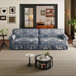 Luxuriously Comfortable Cloud Couch Sofa With Elegant Rolled Arms & Pleated Skirt Design