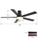 Flush Mount Ceiling Fans With LED Light And Remote Control, 5 Blades