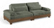 Turin - Chenille Fabric Upholstered Modular Sectional - Green