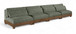Turin - Chenille Fabric Upholstered Modular Sectional - Green
