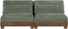 Turin - Chenille Fabric Upholstered Modular Sectional - Green