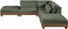 Turin - Chenille Fabric Upholstered Modular Sectional - Green