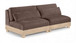 Turin - Chenille Fabric Upholstered Modular Sectional - Brown