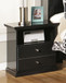 Maribel - One Drawer Night Stand - Black
