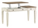 Realyn - Home Office Lift Top Desk - White / Brown