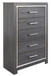 Lodanna - Five Drawer Chest - Gray