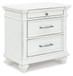 Kanwyn - Three Drawer Night Stand - Whitewash