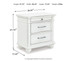 Kanwyn - Three Drawer Night Stand - Whitewash