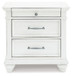 Kanwyn - Three Drawer Night Stand - Whitewash