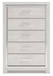 Altyra - Five Drawer Chest - White