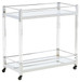 Chaseton - Bar Cart - Clear / Silver Finish