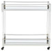 Chaseton - Bar Cart - Clear / Silver Finish