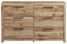 Hyanna - Six Drawer Dresser - Tan Brown