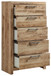 Hyanna - Five Drawer Chest - Tan Brown