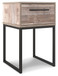 Neilsville - One Drawer Night Stand - Vinyl-Wrapped - Whitewash
