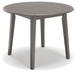 Shullden - Round Drm Drop Leaf Table - Gray