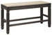 Tyler Creek - DBL Counter UPH Bench  - Antique Black