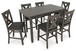 Caitbrook - Rect Drm Counter Table Set (Set of 7) - Gray