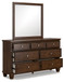 Danabrin - Dresser And Mirror - Brown