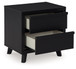 Danziar - Two Drawer Night Stand - Black