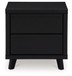 Danziar - Two Drawer Night Stand - Black