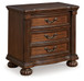 Lavinton - Three Drawer Night Stand - Brown