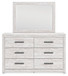 Cayboni - Dresser And Mirror - Whitewash