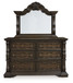 Maylee - Dresser And Mirror - Dark Brown