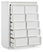 Chalanna - Five Drawer Chest - White