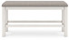 Robbinsdale - Dbl Counter Height Upholstered Dining Bench - Antique White
