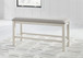 Robbinsdale - Dbl Counter Height Upholstered Dining Bench - Antique White