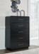 Rowanbeck - Five Drawer Chest - Black