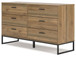 Deanlow - Six Drawer Dresser - Honey