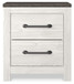 Gerridan - Two Drawer Night Stand - White / Gray
