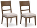 Cabalynn - Dining Uph Side Chair (Set of 2) - Oatmeal / Light Brown